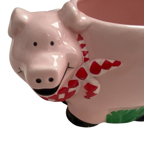 Papel Freelance Farm Pig W/ Hankerchief Ceramic Mug/Planter0GUC - Picture 6 of 6
